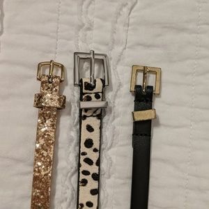 3 skinny belts